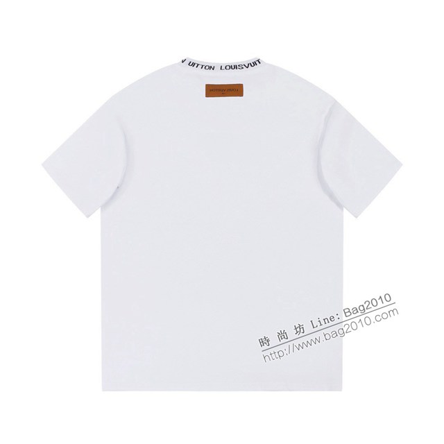 Louisvuitton路易威登Lv專門店2023SS新款刺繡提花螺紋T恤 男女同款 tzy2926